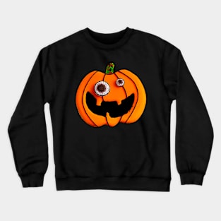 Cute Spooky Halloween Wiggly Eyes Jack O Lantern Cookie Lover Crewneck Sweatshirt